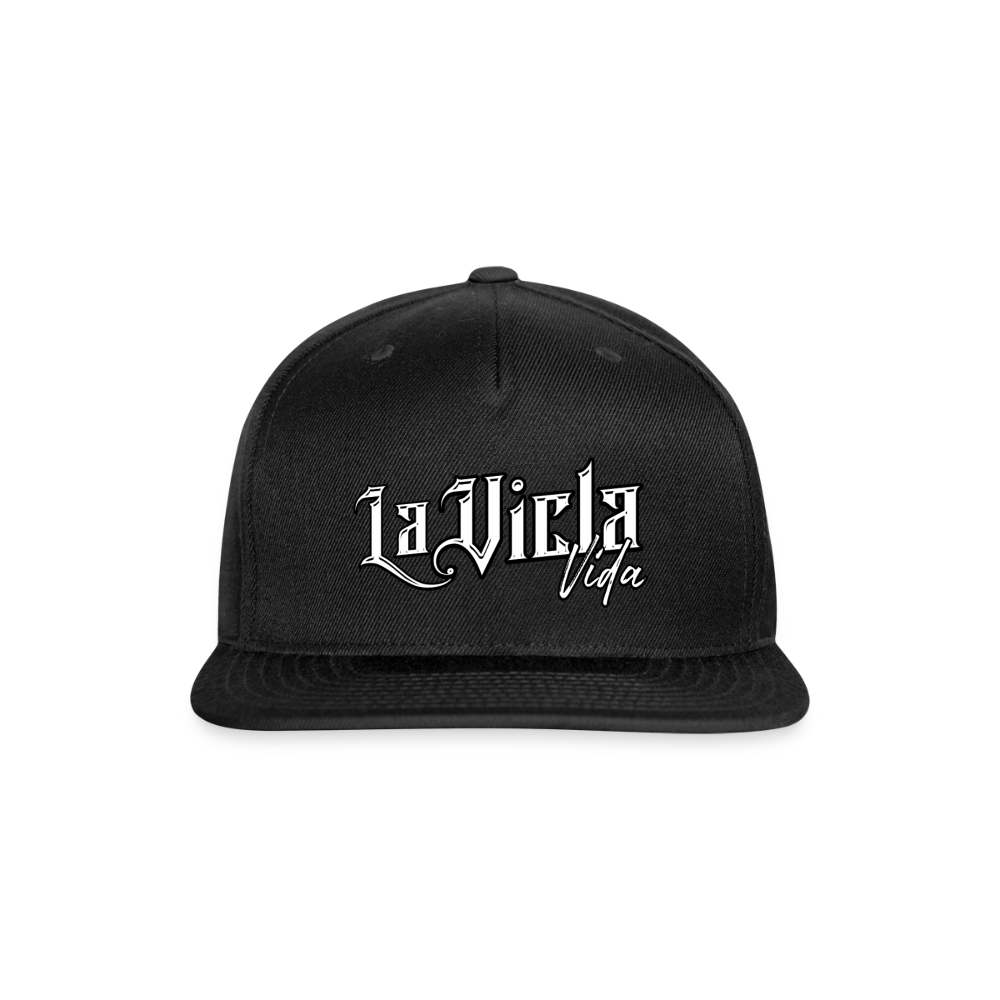 Snapback Baseball Cap - black