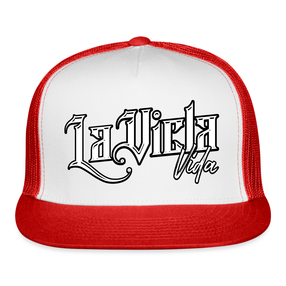 Logo Trucker Hat - white/red