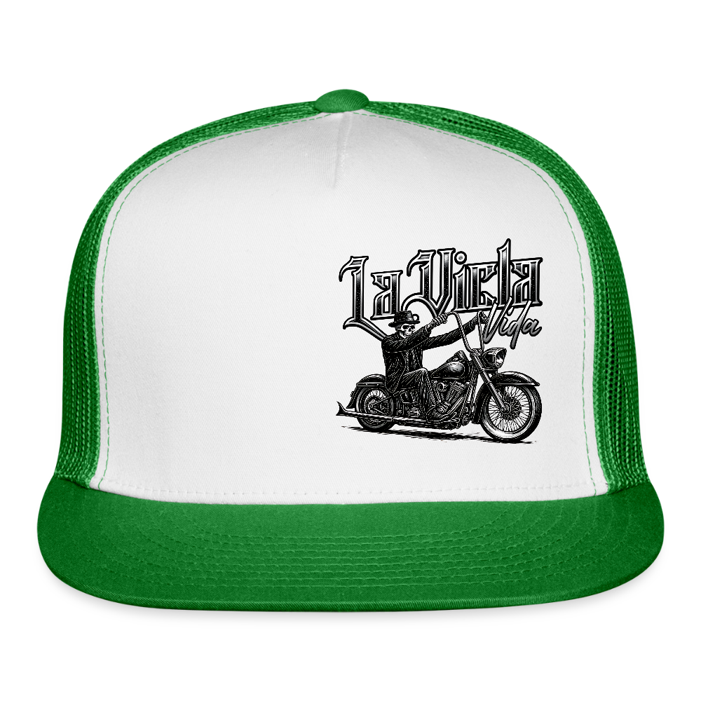 Vicla Rider Trucker Hat - white/kelly green