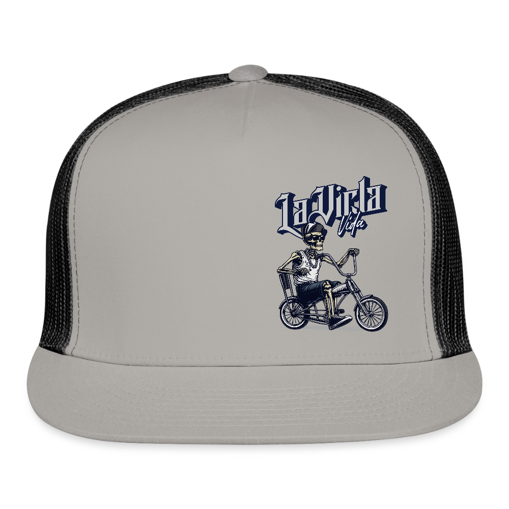 La Vicla Vida Bike Trucker Hat - gray/black