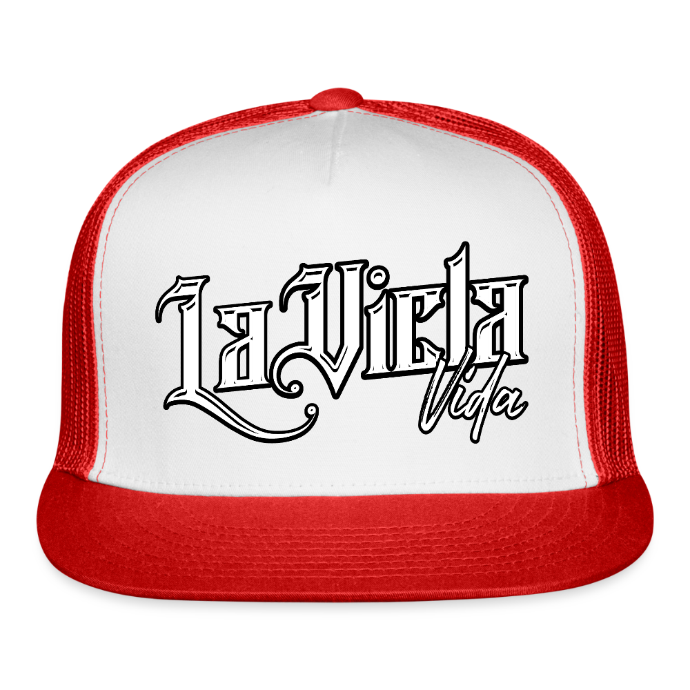 Logo Trucker Hat - white/red