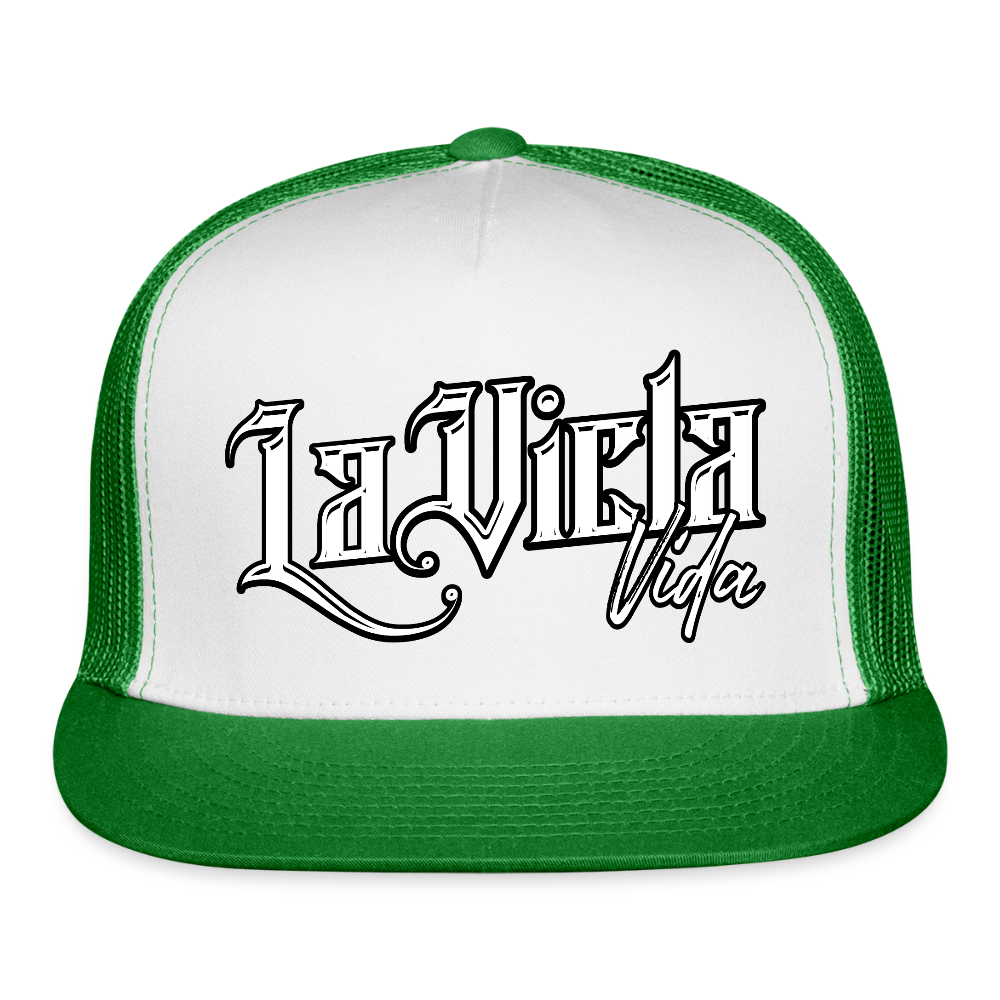 Logo Trucker Hat - white/kelly green