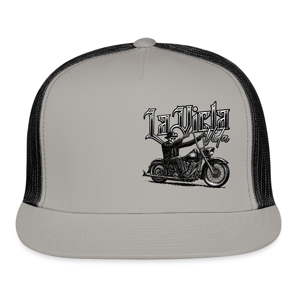 Vicla Rider Trucker Hat - gray/black