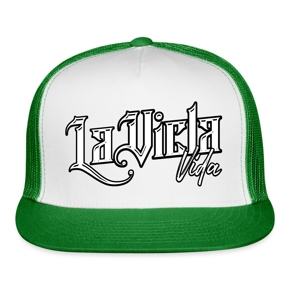 Logo Trucker Hat - white/kelly green