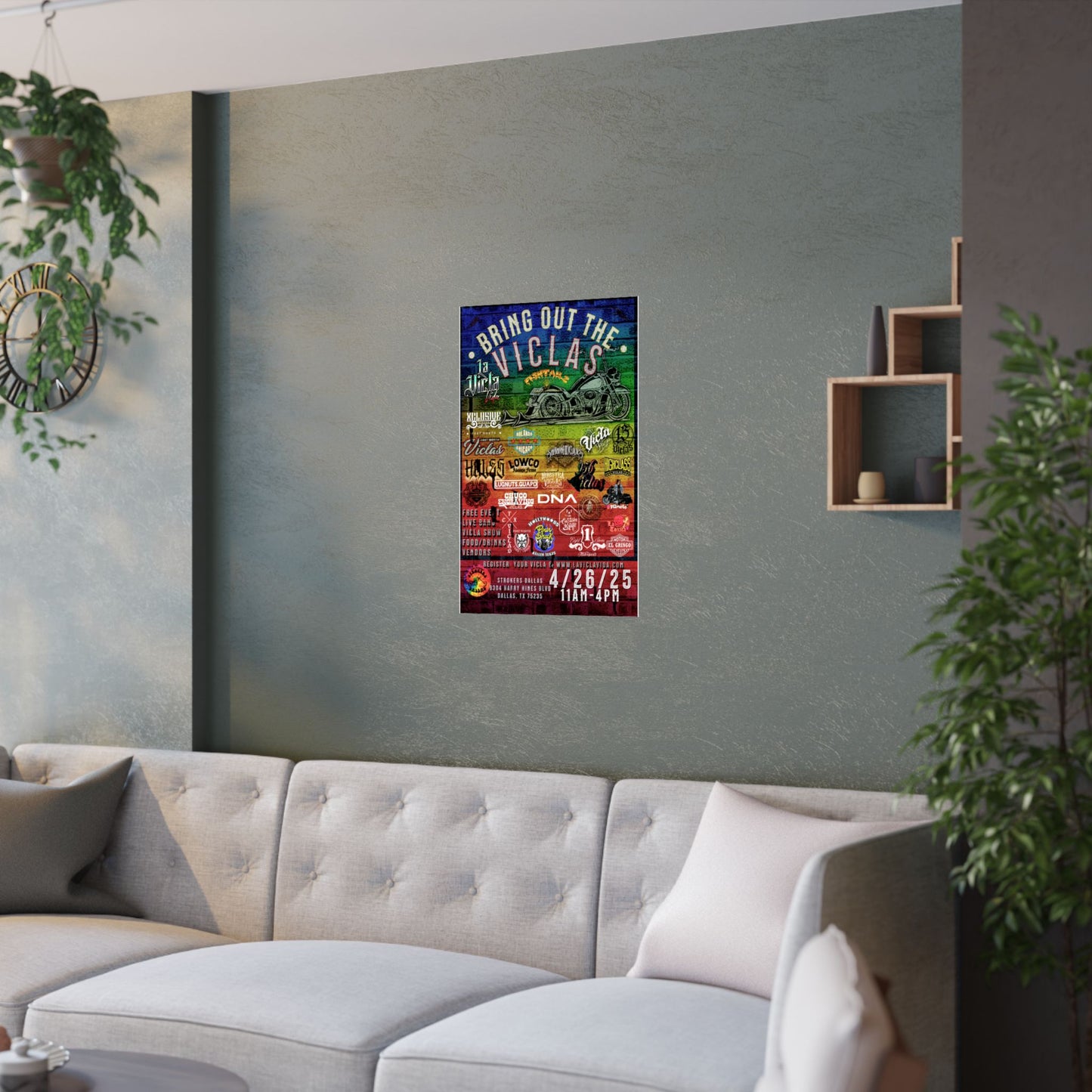 Vibrant Satin Posters - Bring Out The Viclas Event Decor