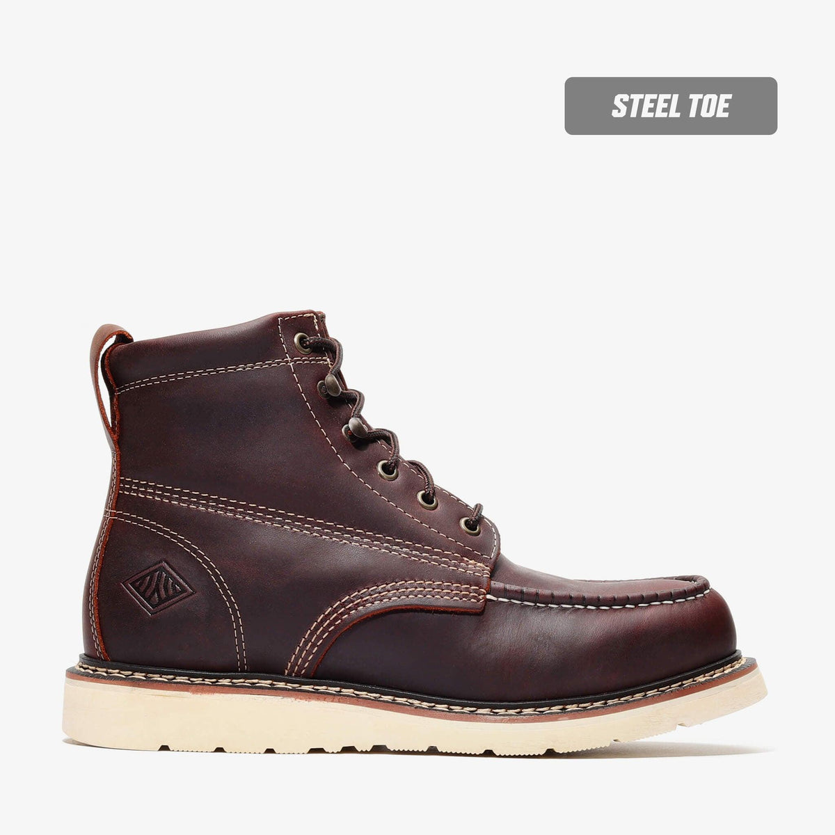FRONTIER CLASSIC 6" MOC TOE (STEEL TOE) Burgundy