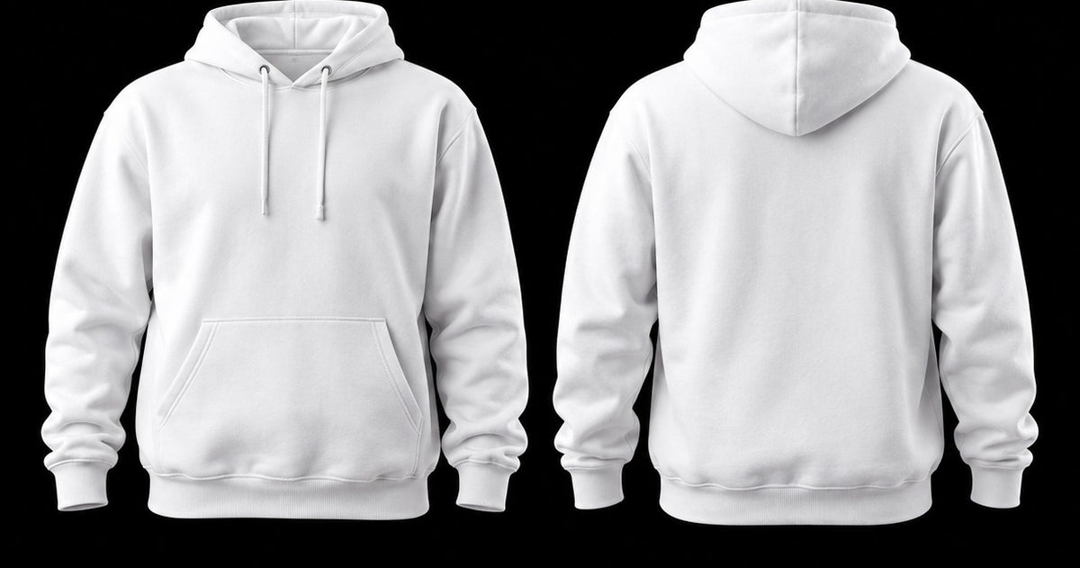White Hoodie Front and Back