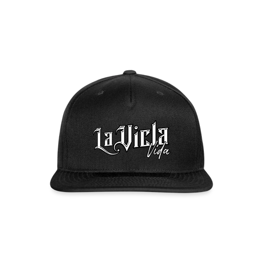 Snapback Baseball Cap - black