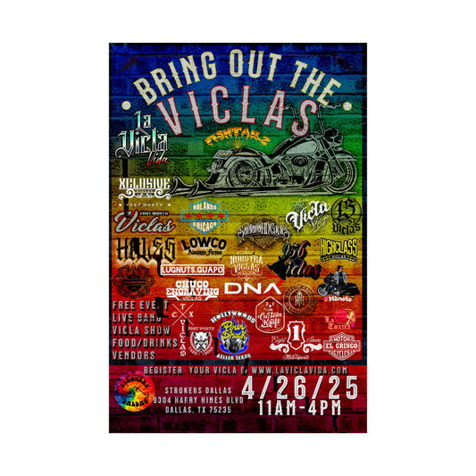 Vibrant Satin Posters - Bring Out The Viclas Event Decor