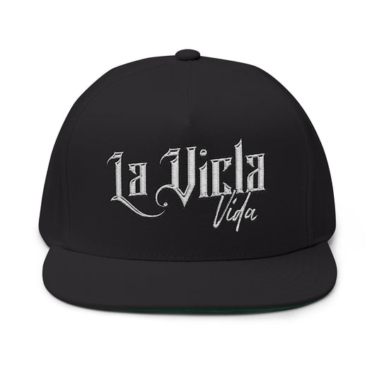 La Vida Vida Embroidered Flat Bill Cap.