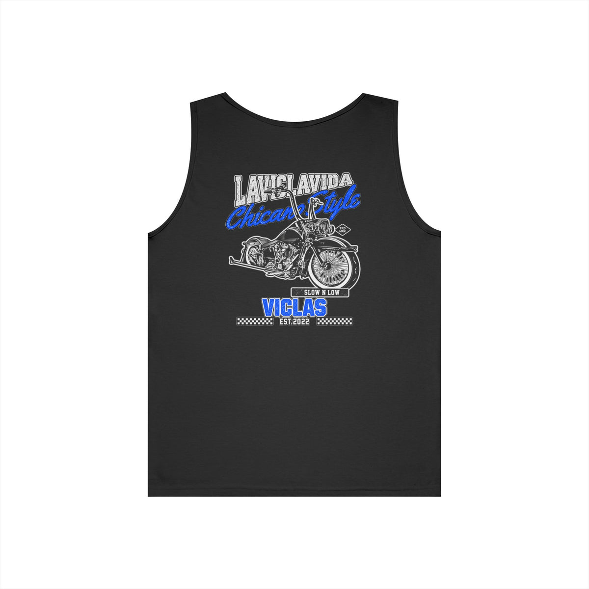Chicano Style Blue Tank Top