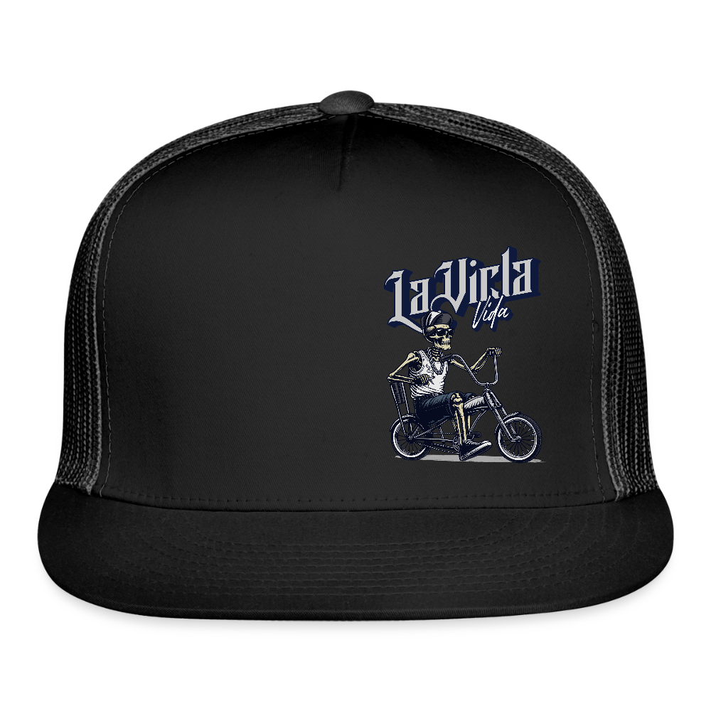 La Vicla Vida Bike Trucker Hat - black/black