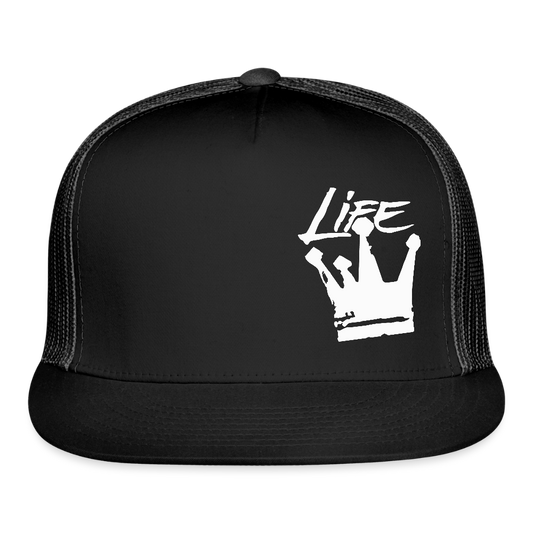 Life as a King Trucker Hat - black/black