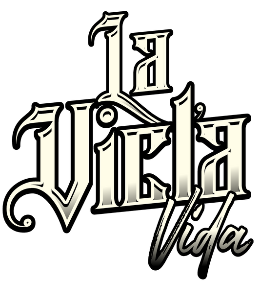 La Vicla Vida black and white logo artwork for UV DTF sticker