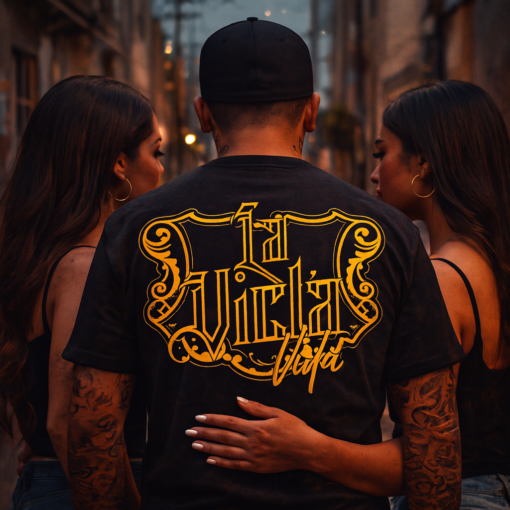 Gold La Vicla Vida Tee