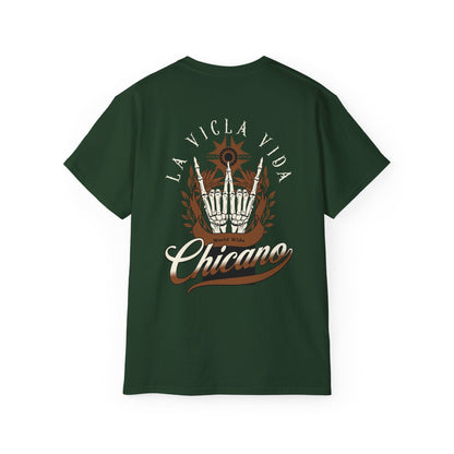 World Wide Chicano Brown - Forest Green - back