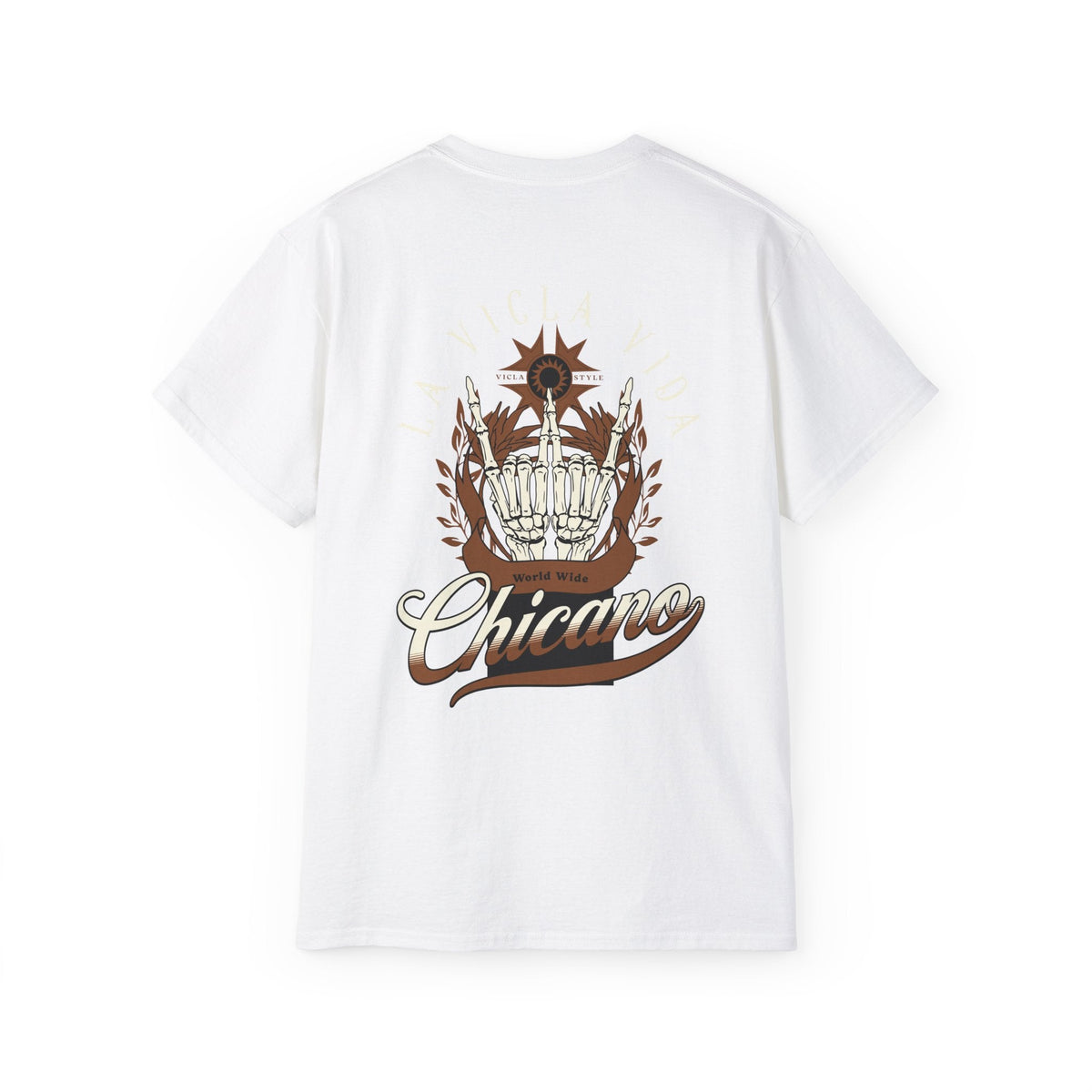 World Wide Chicano Brown - White - back