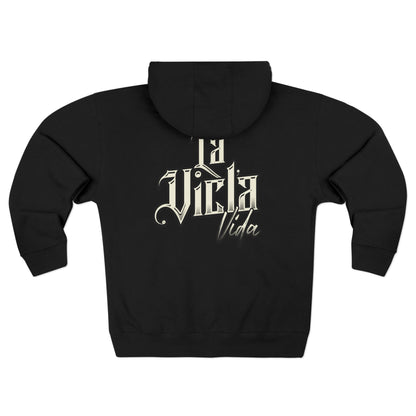 La Vicla Vida Logo B&W Zip Hoodie