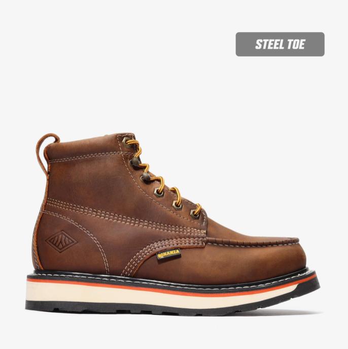 FRONTIER DUAL 6" MOC TOE (STEEL TOE) Crazy Brown