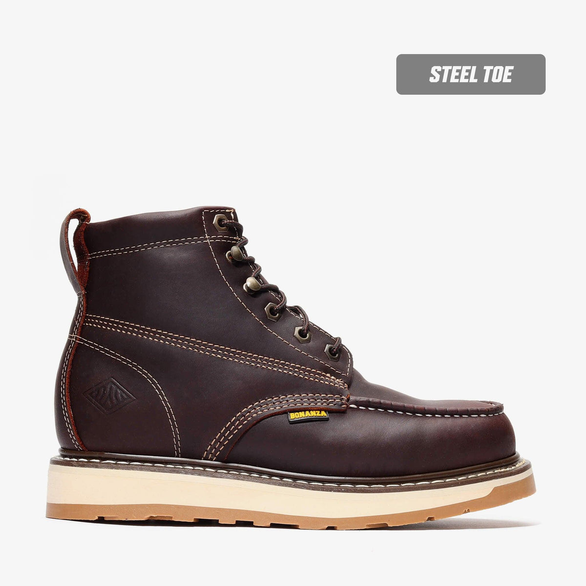 FRONTIER DUAL 6" MOC TOE (STEEL TOE) Burgundy