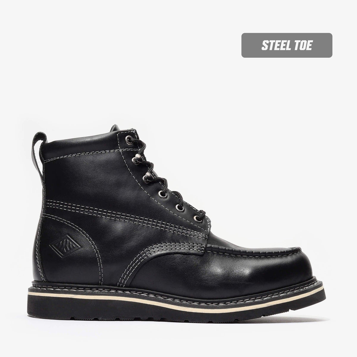 FRONTIER CLASSIC 6" MOC TOE (STEEL TOE) JET BLACK Jet Black