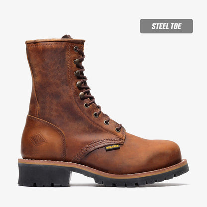 SIERRA 9" LOGGER (STEEL TOE) Brown