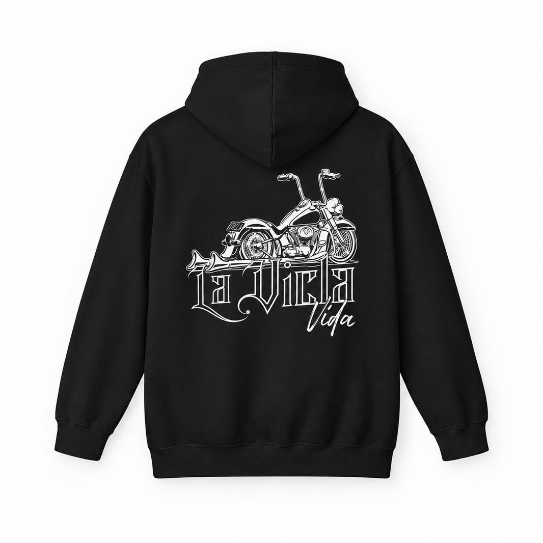 bw hoodie back artwork mockup