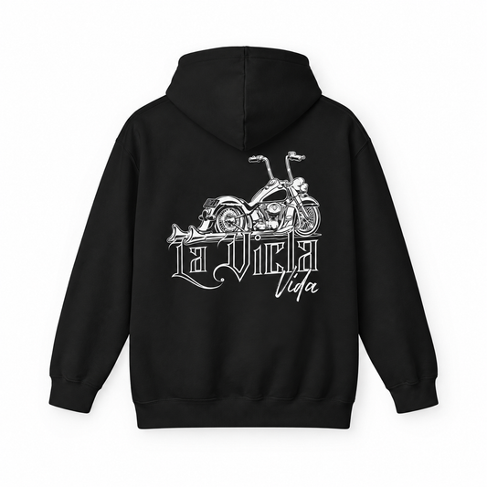 bw hoodie back artwork mockup