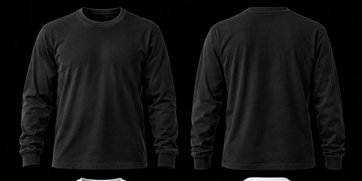Black Long Sleeve Front and Back