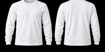 White Long Sleeve Front and Back