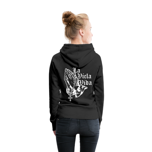 Women’s White Artwork Premium Hoodie - black