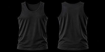 Black Tank Top Front and Back