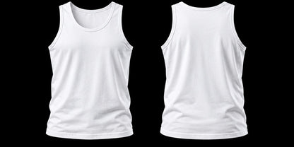 White Tank Top Front and Back