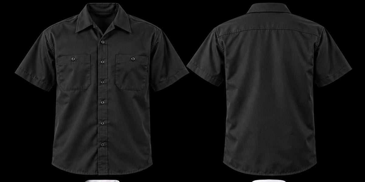 Black Work Shirt Front and Back