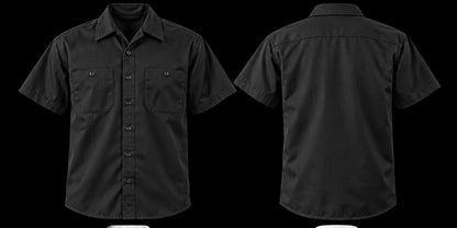 Black Work Shirt Front and Back