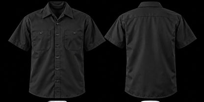 La Vicla Work Shirt Black Front and Back